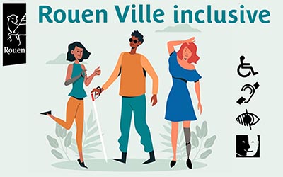 Ville de Rouen ville inclusive, avec les associations CHN / APF et Apajh 76, sensibilisation au handicap du 1er au 9 décembre