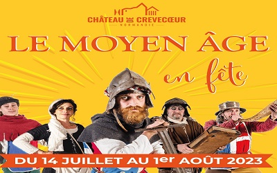 « Le Moyen âge en fête ! » Un été médiéval et accessible au château de Crèvecœur à Crèvecoeur-en-Auge (14)